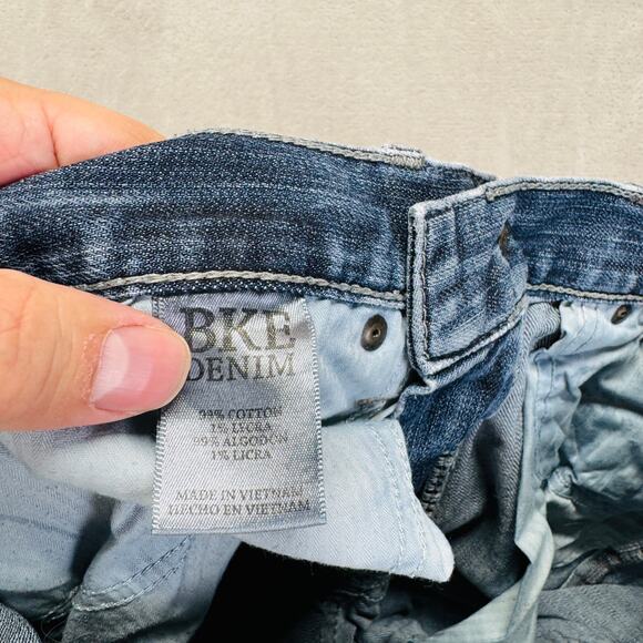 BKE Jeans Men 30L (30x31) Jake Straight Leg Medium Wash Preppy Y2K Stretch Denim - Picture 15 of 15